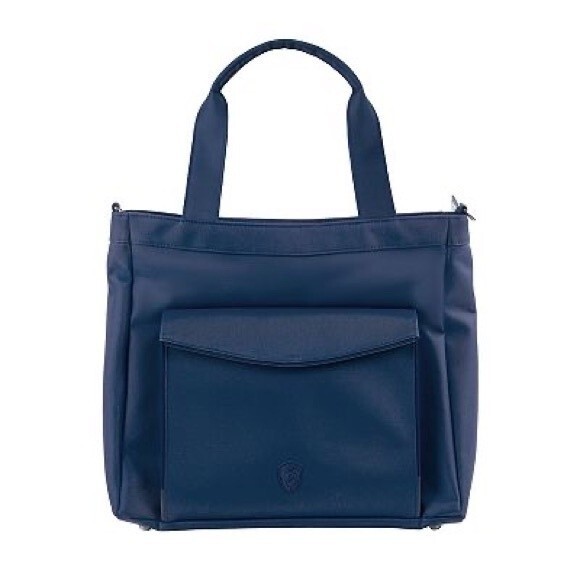 Heys HiLite Laptop Tablet Tote Bag Blue Nylon Travel Crossbody Carry On RFID - Picture 1 of 15